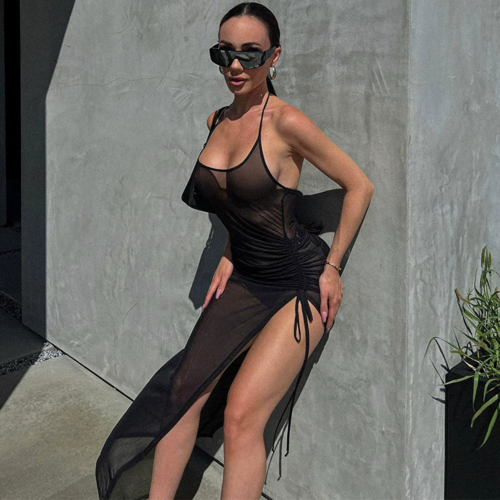 ZARA Sexy Sheer Mesh Slit Bodycon Summer Dress